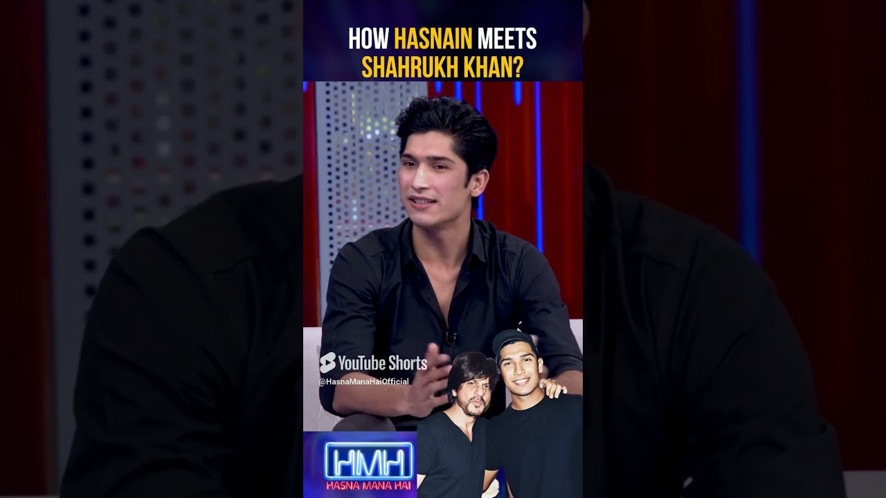 Hasnain meets Shahrukh Khan!😍   #muhammadhasnain #tabishhashmi #hasnamanahai #cricketer #shorts