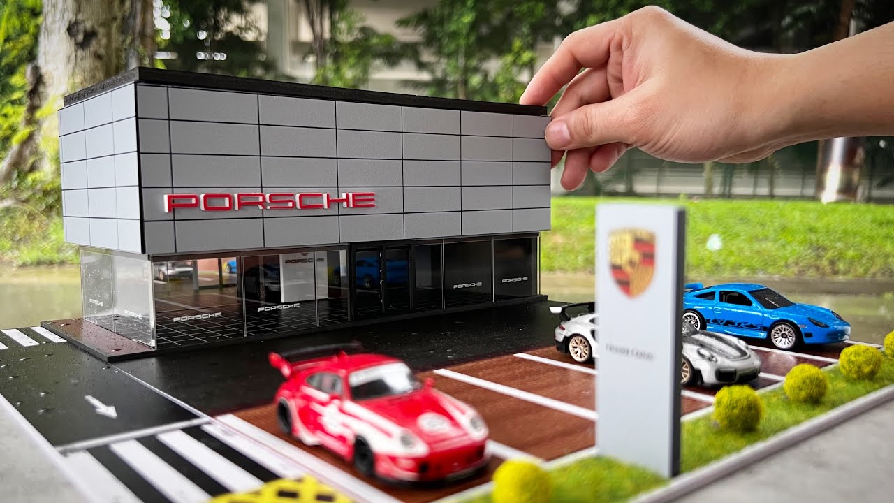 Porsche Car Showroom 1/64 Diorama | Hotwheels Diorama | Part 1