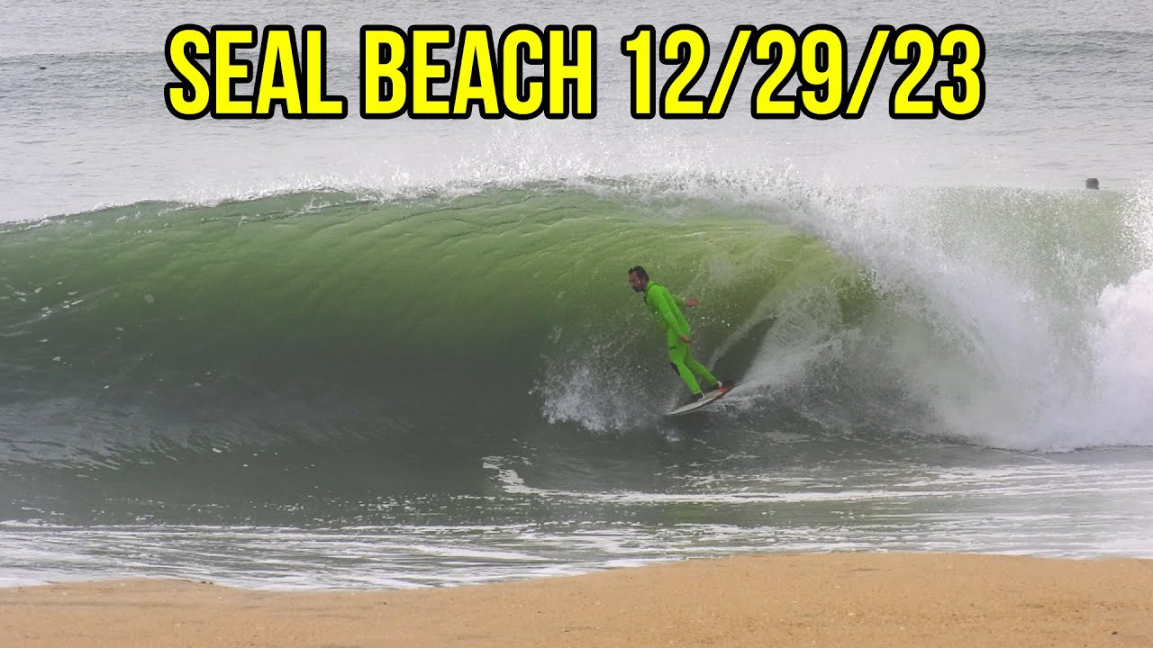 EPIC SURFING!!! Seal Beach Pier December 29th 2023 (RAW VIDEO)