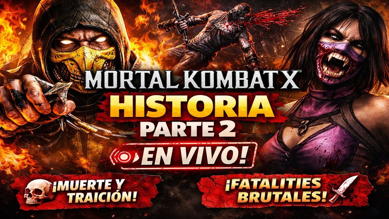 🔥 MORTAL KOMBAT X – HISTORIA PARTE 2 EN VIVO ⚔️ ¡Muertes, traiciones y brutalidad total!