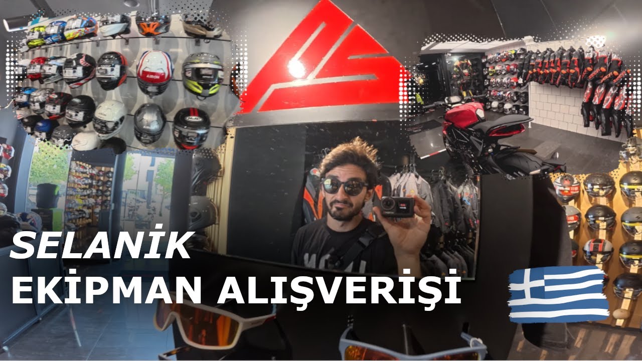 #7 Selanik Motosiklet Ekipman Alışverişim / MOTOSİKLET İLE SOLO YUNANİSTAN TURU #forza250 #honda