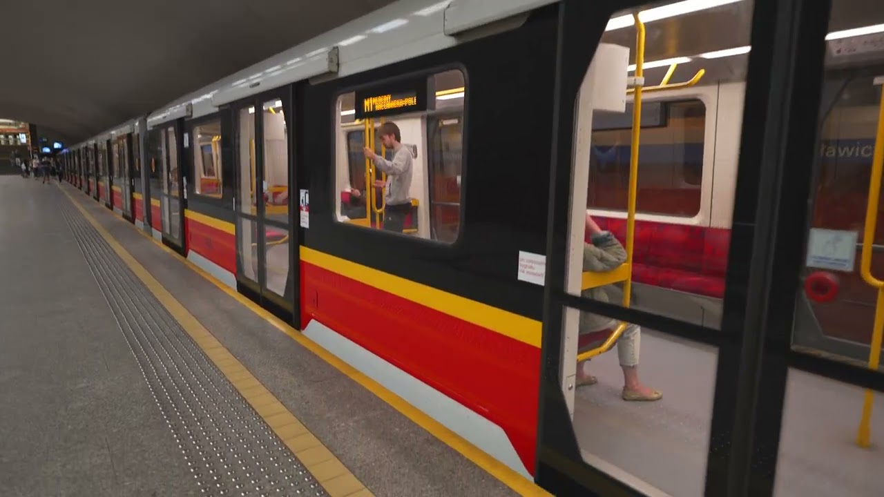 Poland, Warsaw, Metro night ride from Racławica to Pole Mokotowskie