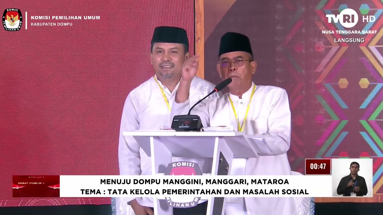 DEBAT PUBLIK KE-II | SEGMENT TANYA JAWAB ANTAR PASLON - PILKADA DOMPU 2024