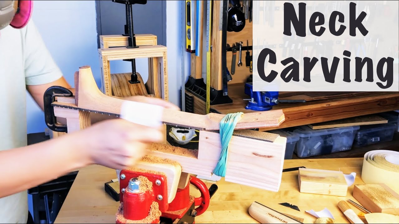 Install fretboard and carve the neck | Tenor Ukulele Build Series - Part 9