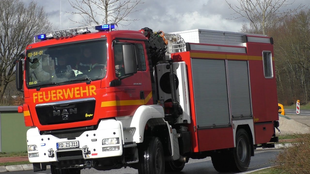 [Gefahrguteinsatz bei SHZ] Einsatzfahrten FF Büdelsdorf & LZG Rendsburg-Eckernförde [Einsatzübung]