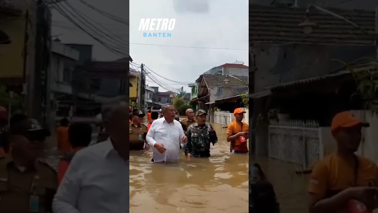 Walikota Tangsel Tinjau Lokasi Banjir di Maharta Pondok Aren
