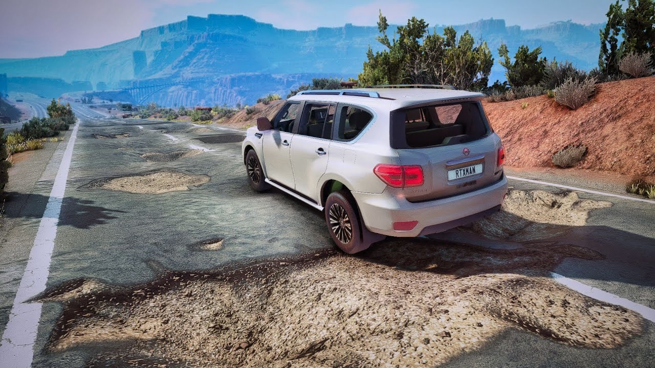 محاكي الحوادث - تحدي شارع المطبات والحفر⛔📐 cars vs bumps and potholes BeamNG Drive