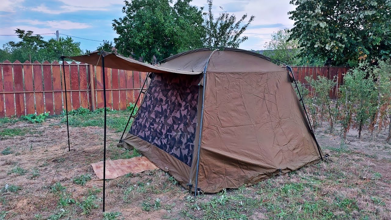 Review si tutorial cum se intinde un cort si pat pentru camping sau pescuit