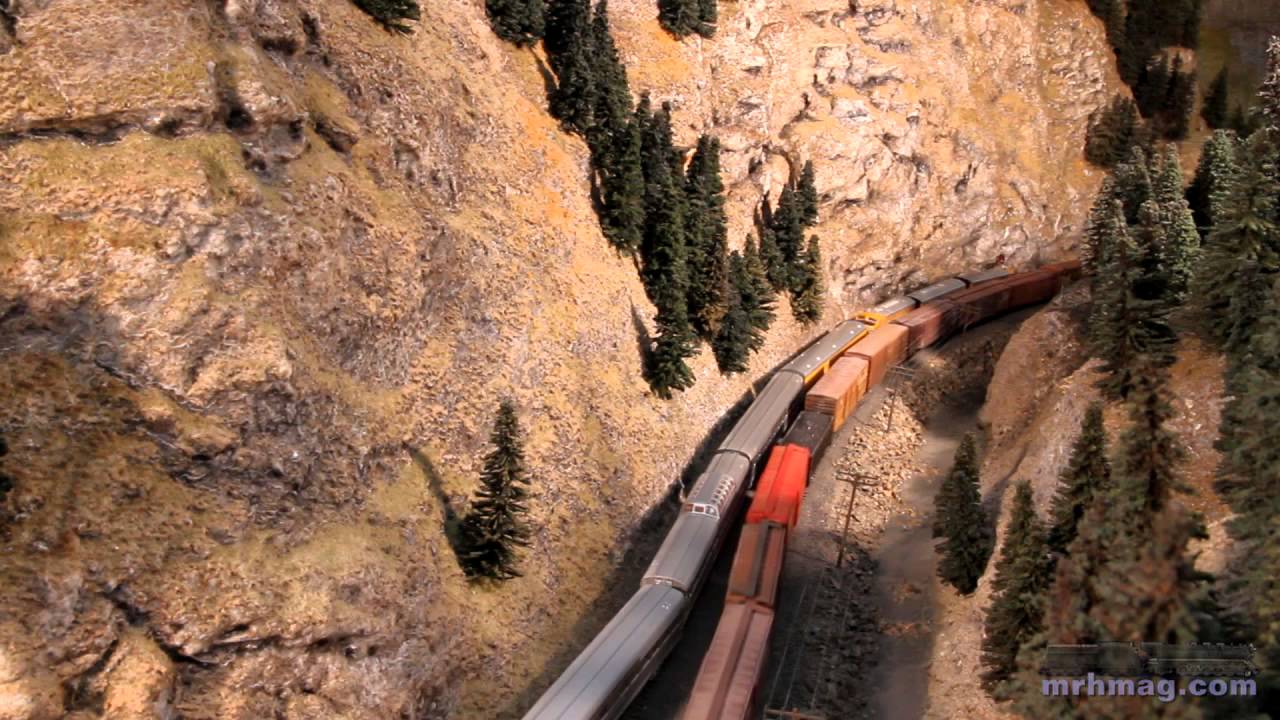 Model Railroad Hobbyist shows a meet at Belden on Rob Carey's Tennessee Pass double deck layout