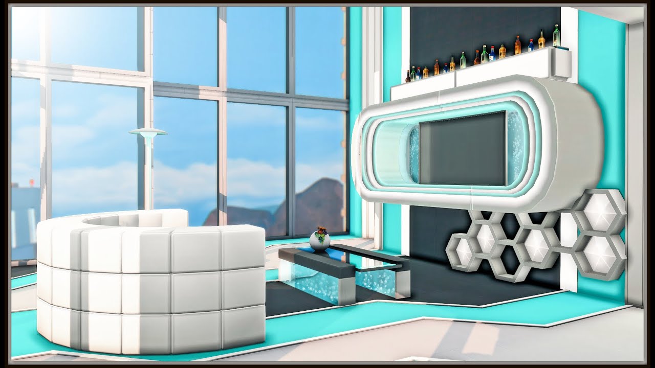 Futuristic Apartment (No CC) - The Sims 4 Stop Motion Build - Simmers for Tomorrow Collab