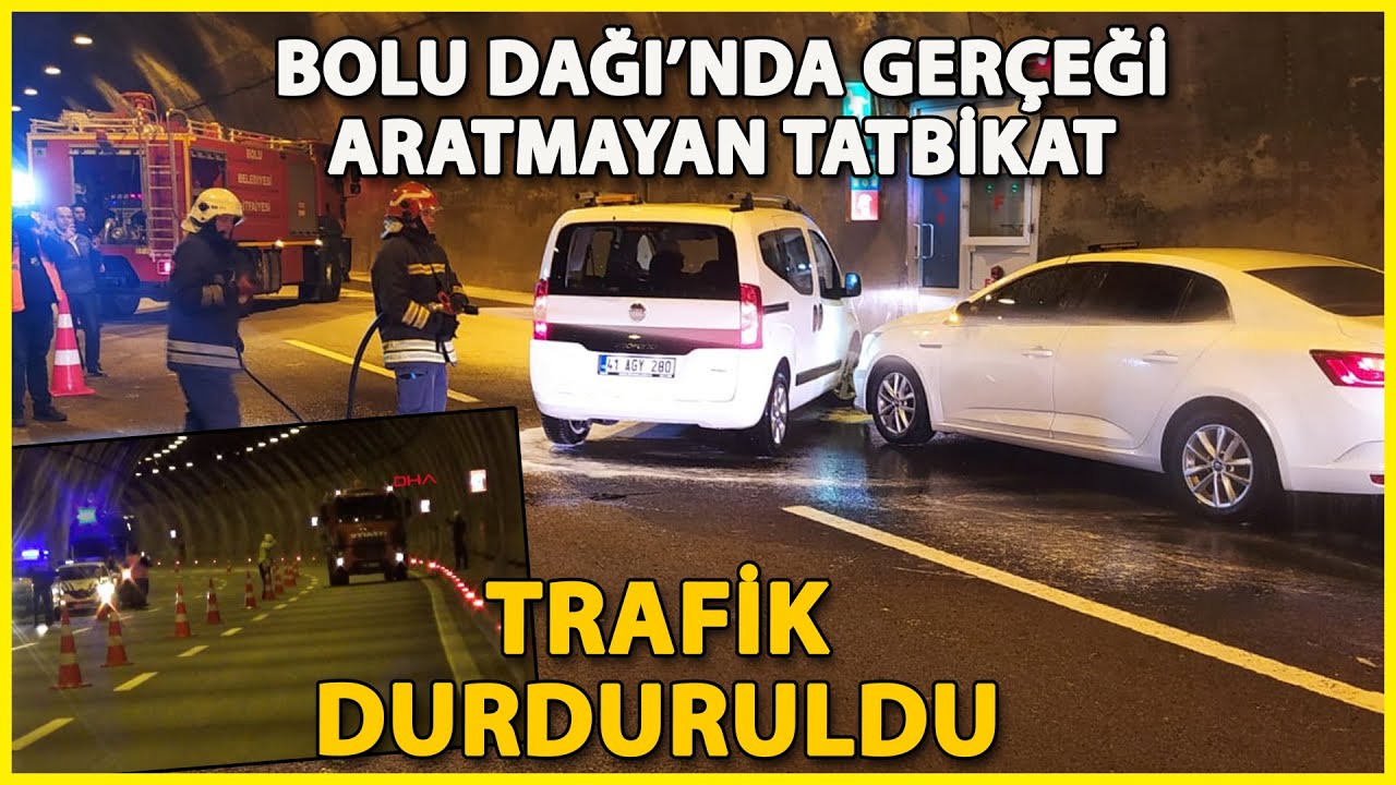 Bolu Dağı Tüneli'nde Gerçeği Aratmayan Kaza Tatbikatı