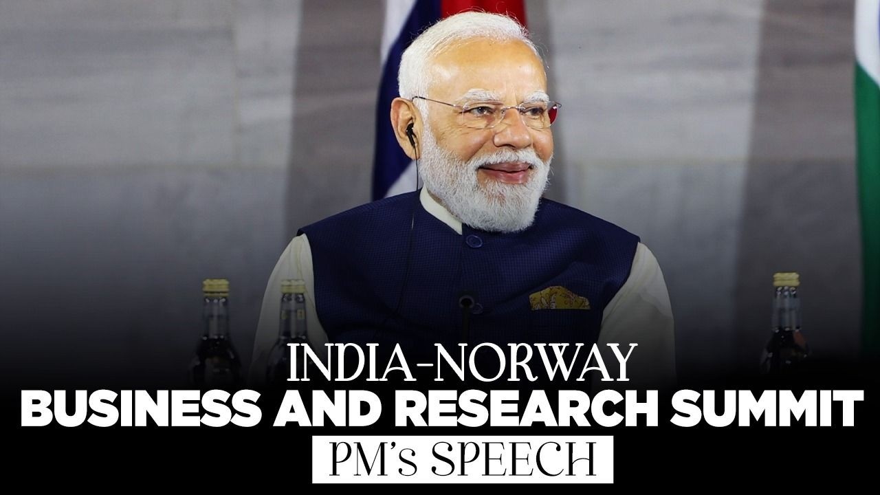 PM Modi addresses the India-Norway Business and Research Summit
