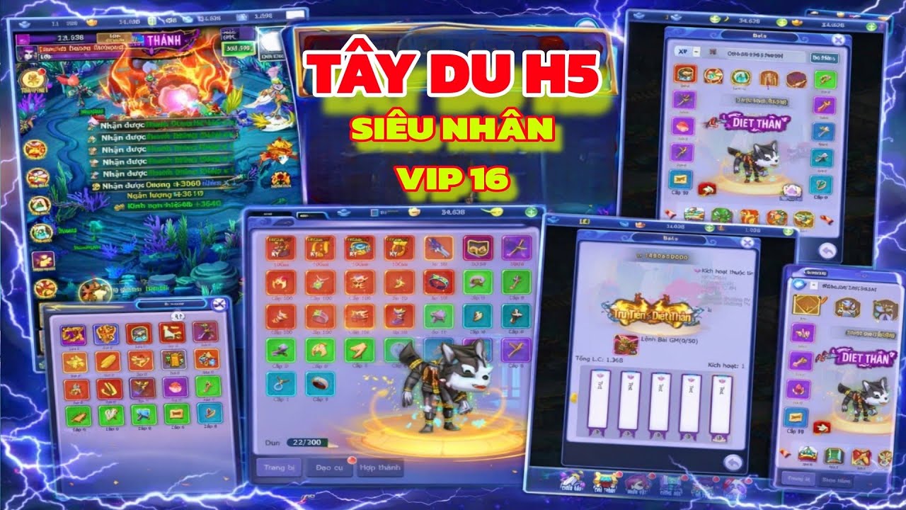 Game Lậu Tây Du H5 Siêu Nhân - Free 40 Tỷ Knb + Sét Trang Bị Thần 10 Giai + Vip 16 Cực Đã