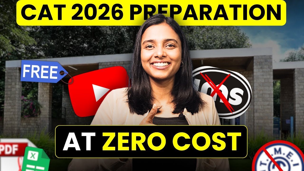 FREE CAT 2026 Preparation without coaching | Best YT Playlists, Free Mocks