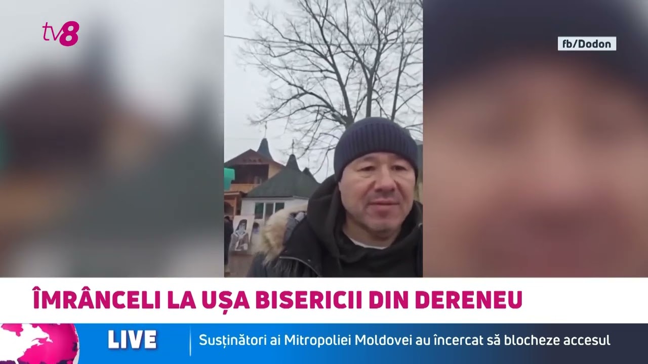„Te-ai ferit de aici!” Scandal la ușa bisericii din Dereneu: Enoriașii au blocat accesul preotului