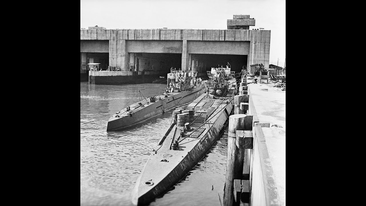 WWII U BOOT SECRET NAZI BASE SUBMARINE BUNKER LORIENT