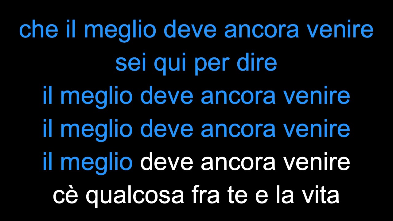 Ligabue - Il meglio deve ancora venire - Karaoke