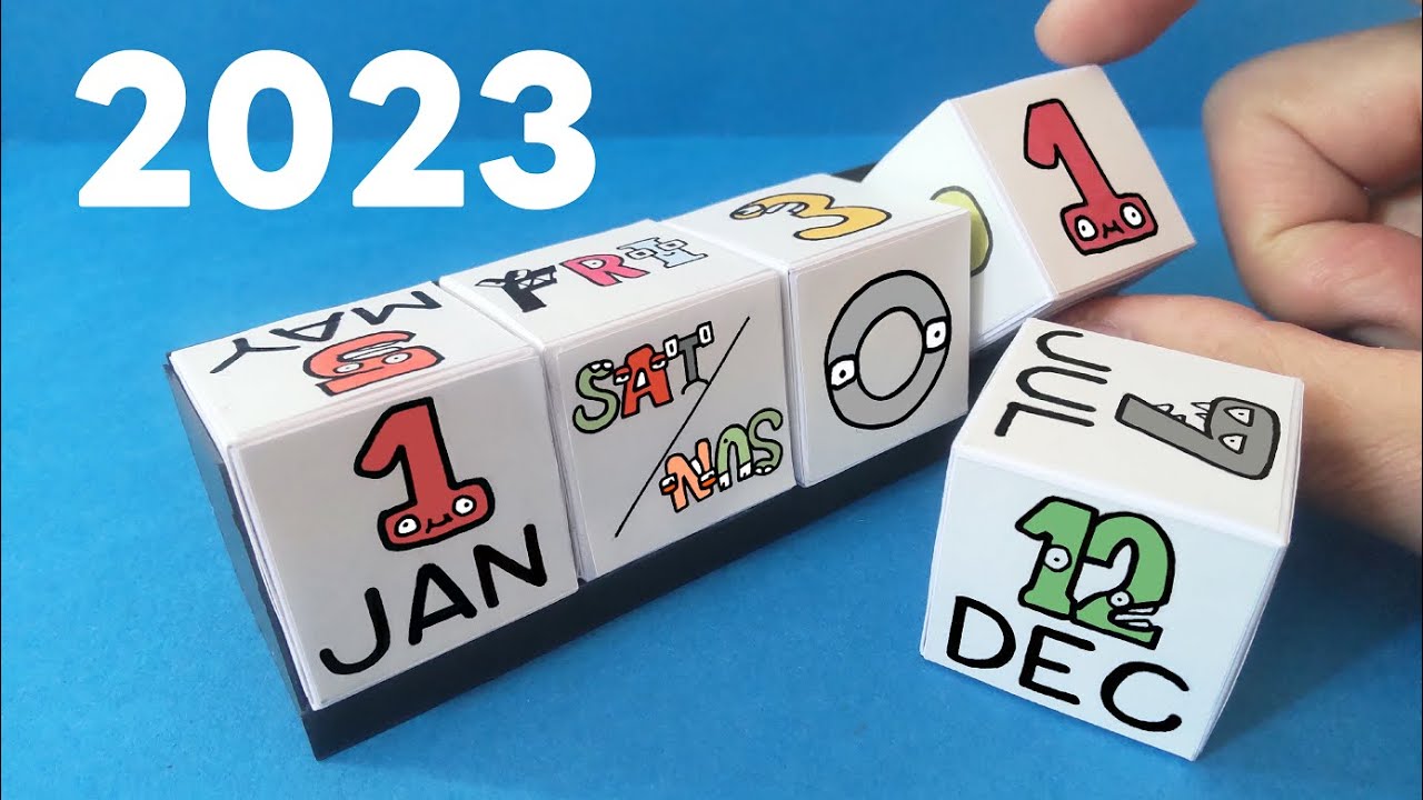Number Lore & Alphabet Lore 2023 desk calendar DIY 😍 Happy New Year! Easy Paper Craft tutorial