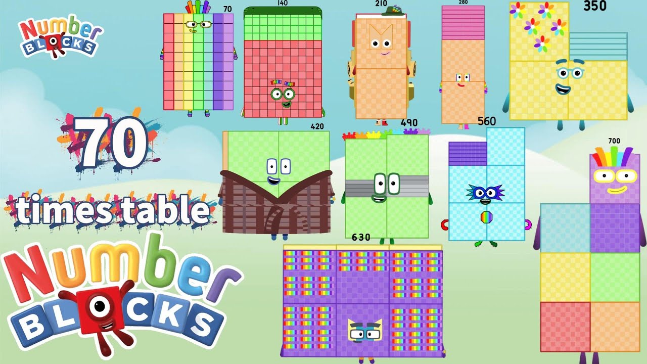 Таблица NUMBERBLOCKS на 70 | Учимся считать большие числа | Умножение | LEARNINGBLOCKS_ID