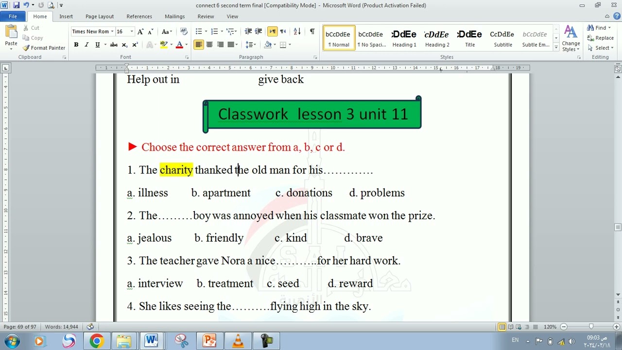 grade 6 - connect unit 11 lesson 3