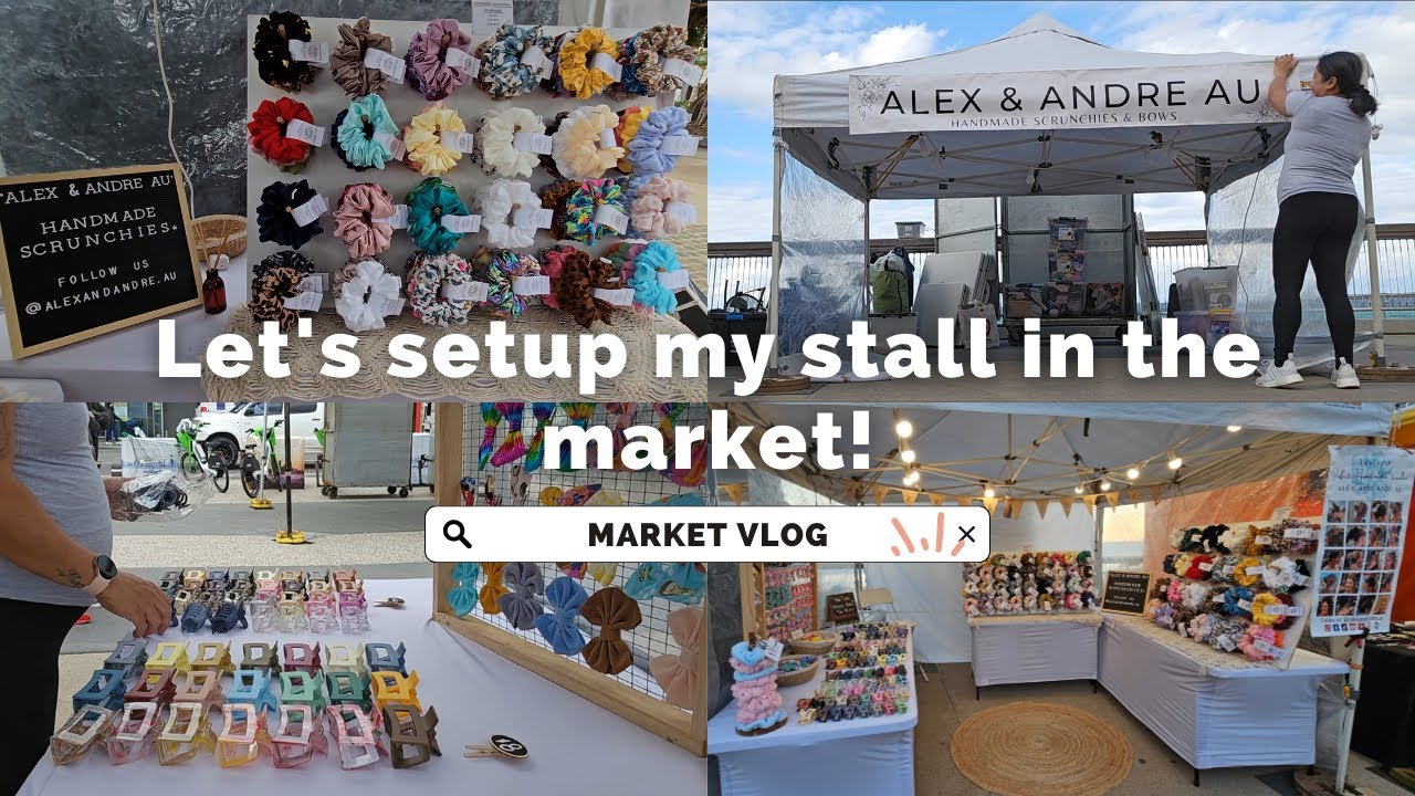 How I set up my stall in the market | Market Vlog | Alex & Andre AU #fyp #vlog #youtube