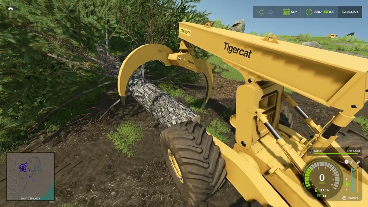 Farming Simulator 25 Logging crew Ep 1 - Skidding the hill 