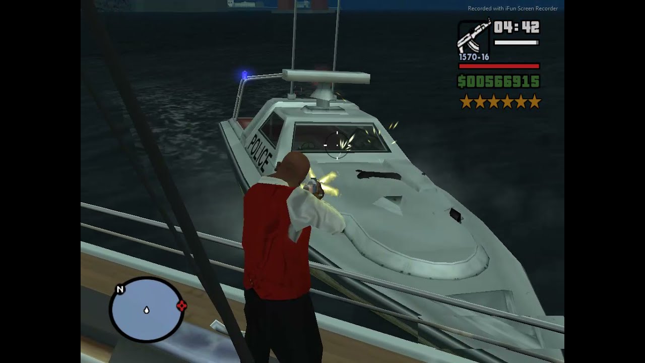 GTA:San Andreas - San Fierro 6 star rampage + escape (busted)