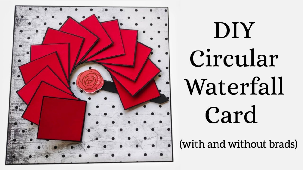 DIY circular waterfall card | Photo Rotating Card | Scrapbook page idea