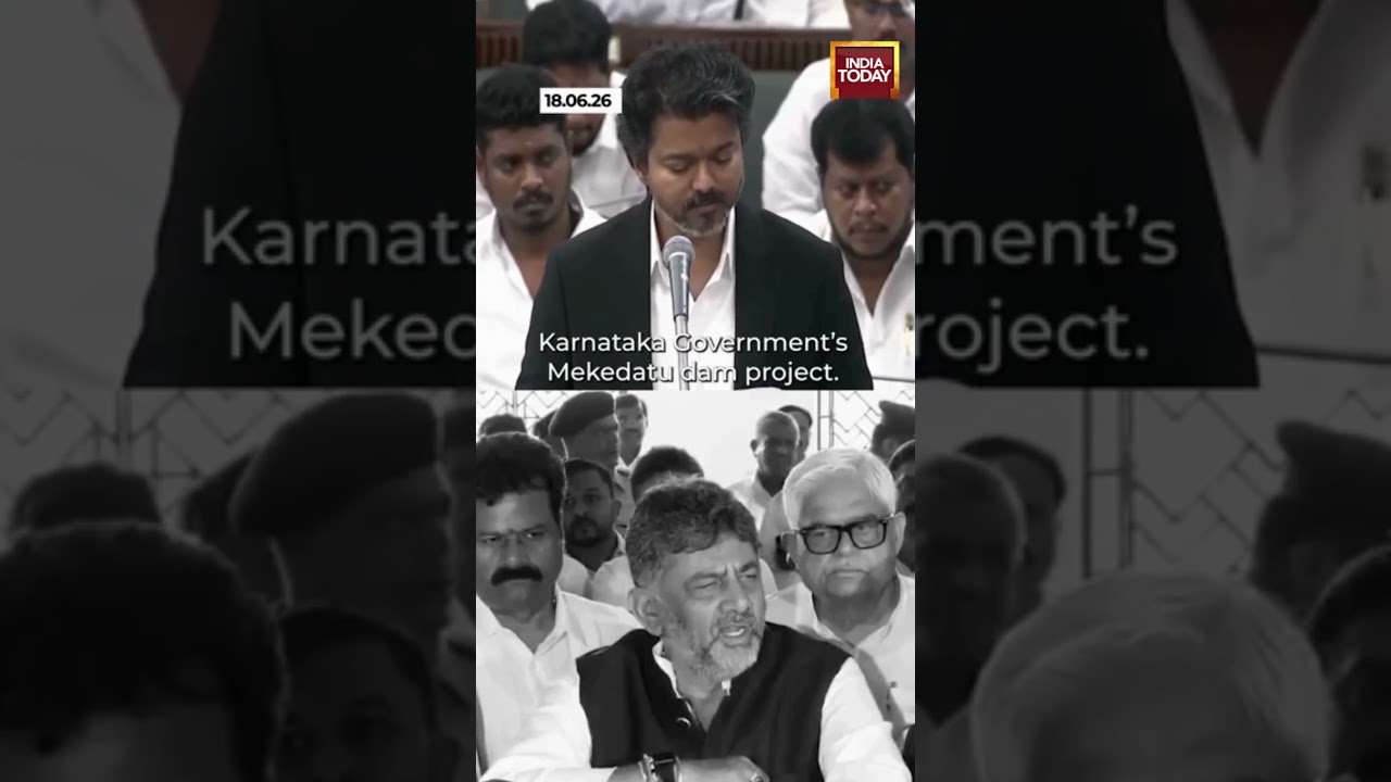 Vijay vs DK Shivakumar Over Mekedatu Project: Cauvery Row Escalates | India Today #vijay #dks