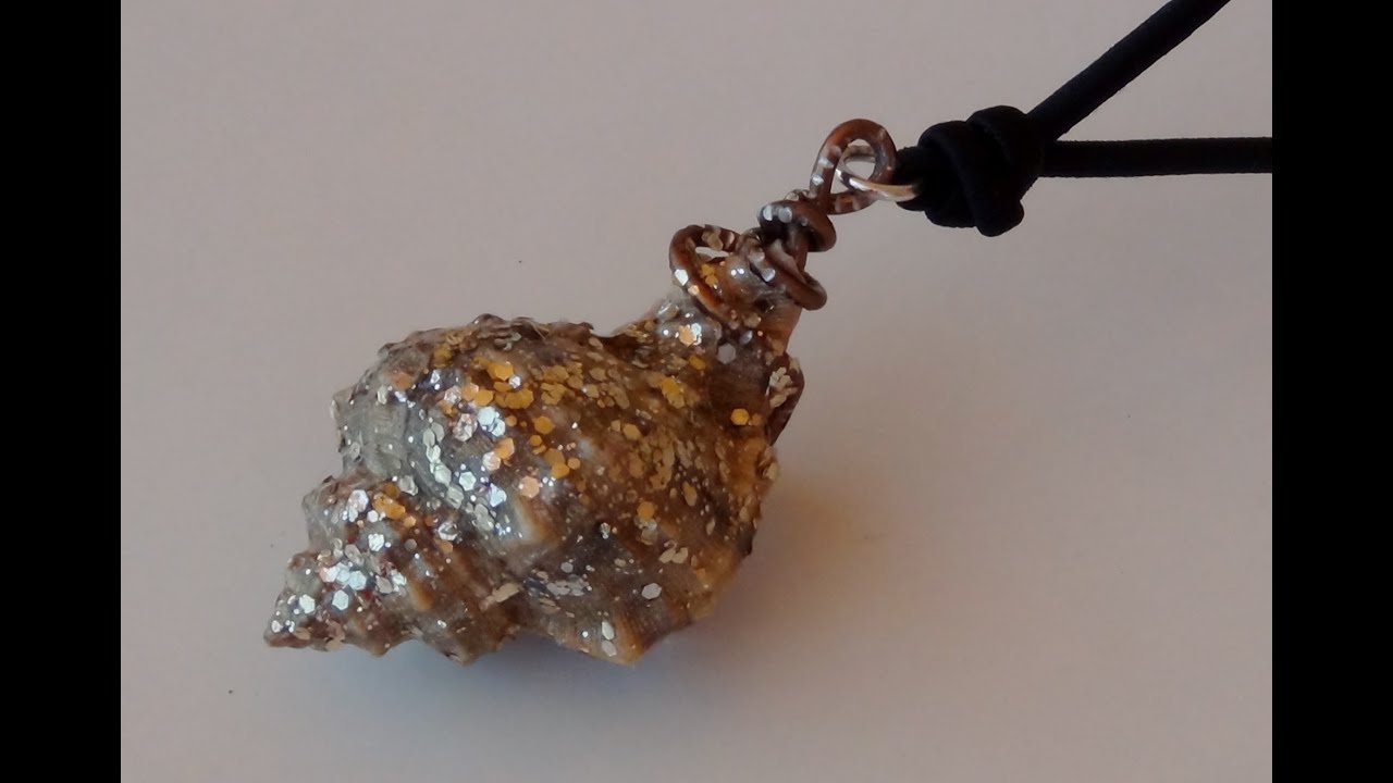 Cómo realizar un colgante para un collar con una caracola de mar - Necklace with a seashell