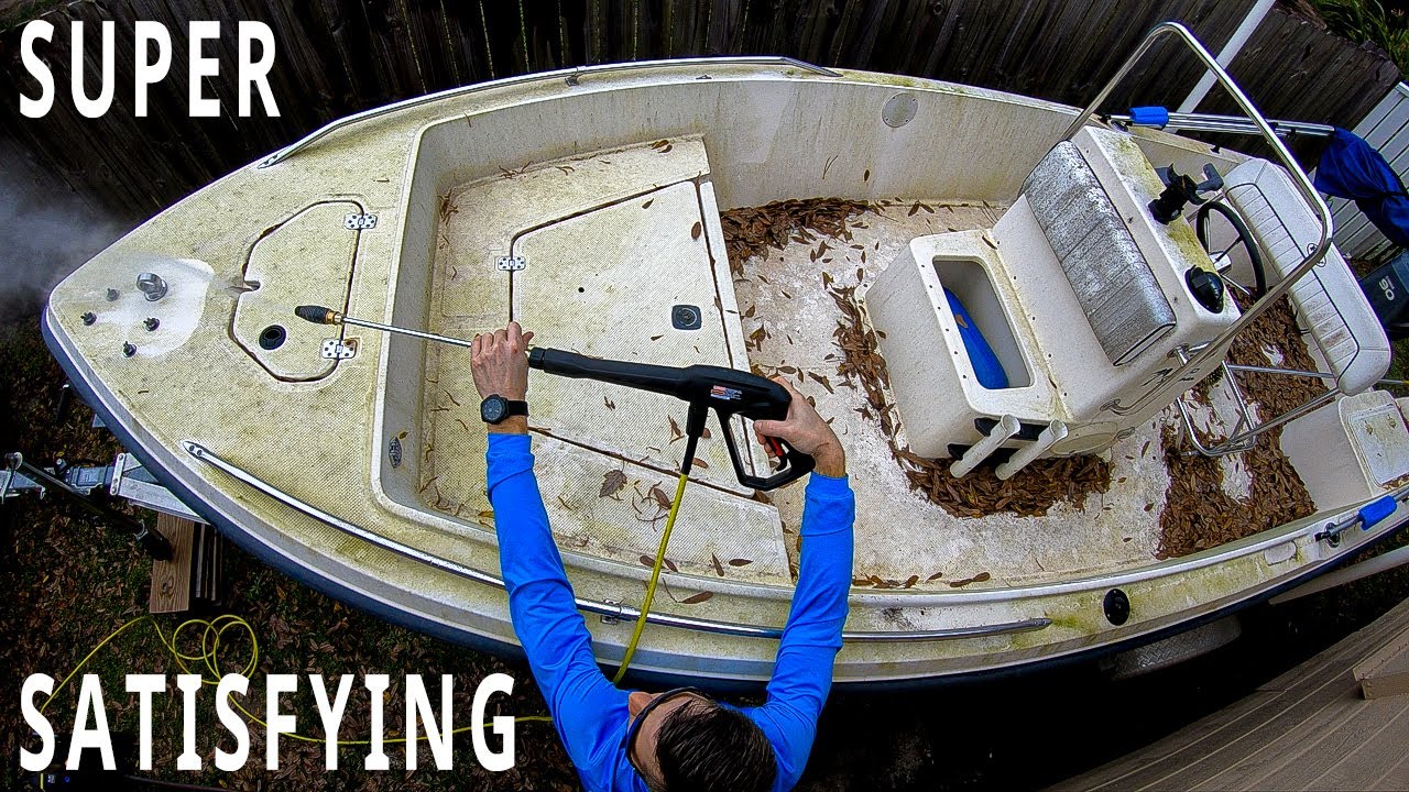 I Tried To Pressure Wash This Boat Clean