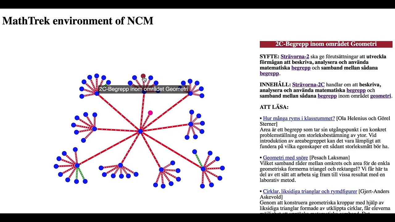 NCM strävorna (= mål att sträva mot i skolans matematikundervisning)