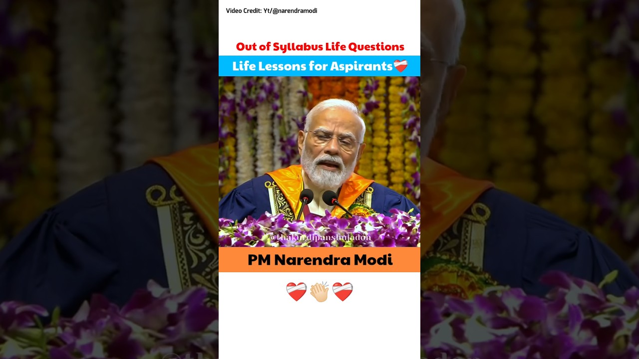 Out of Syllabus Life Question? Narendra Modi Motivational Speech for Aspirants #motivation