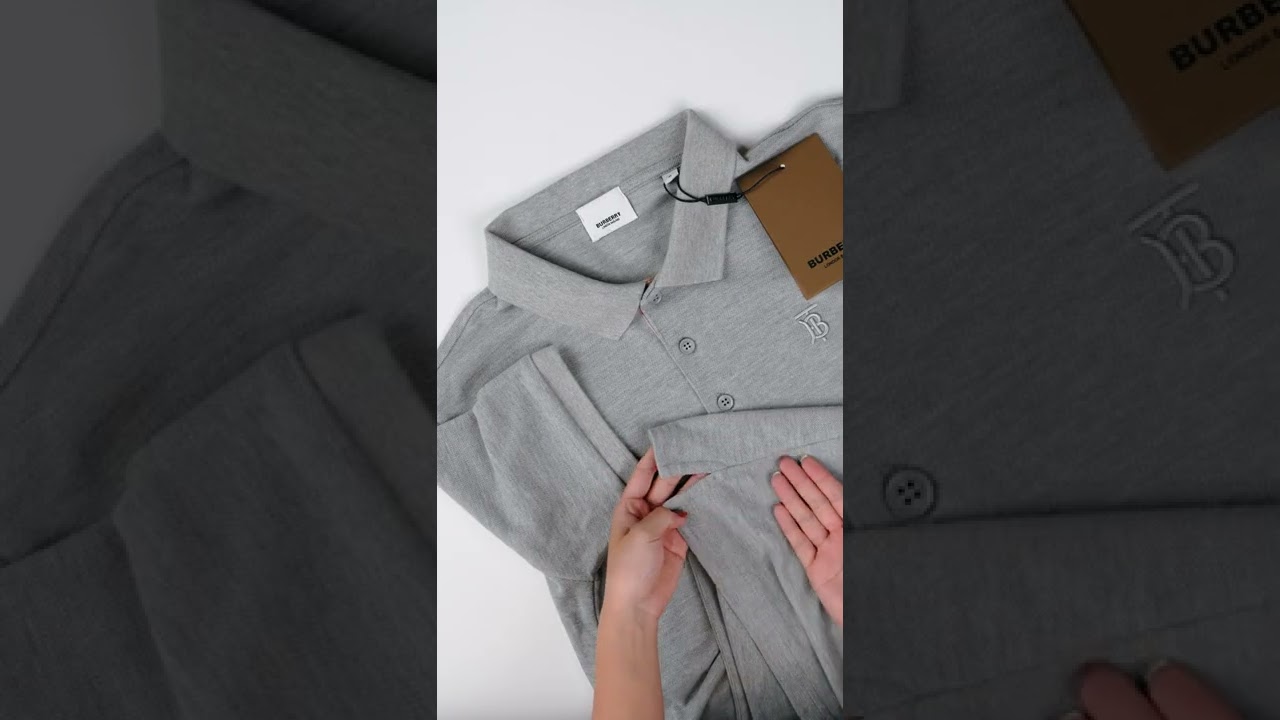 Polo Burberry m&agrave;u x&aacute;m