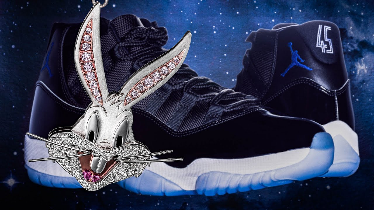 Я сделал бриллиантового Багза Банни для кроссовок Air Jordan из фильма &laquo;Космический джем&raquo;!