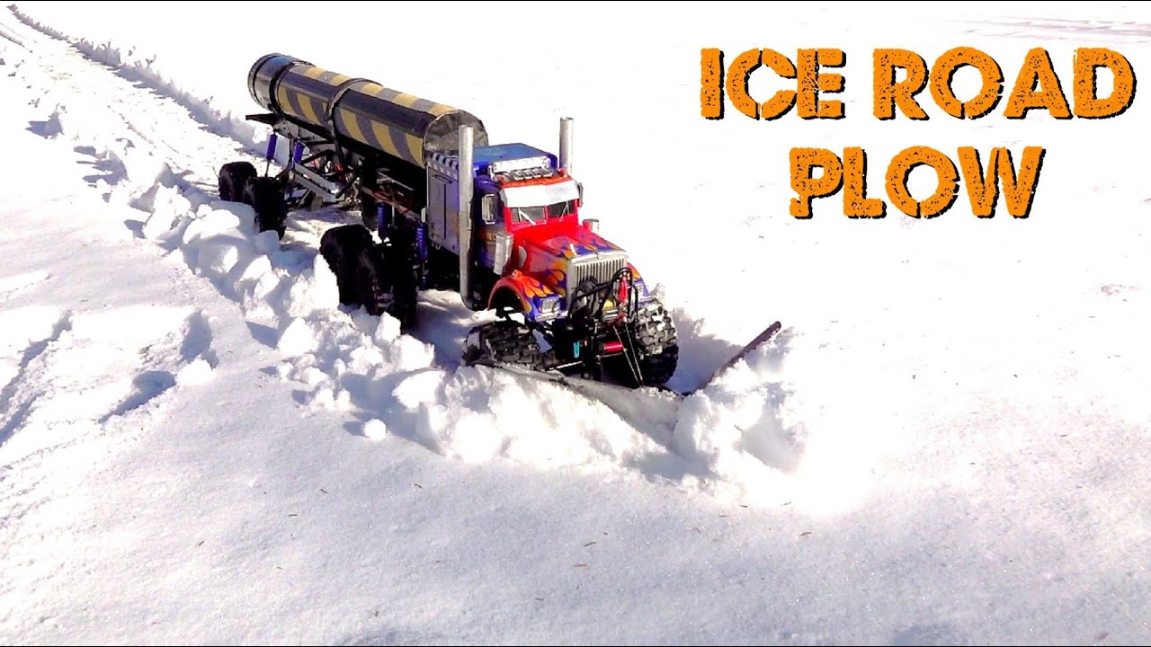 Грузовик Ice Road Optimus 10x10x10 с прицепом и приводом, снегоочистителем и поворотным механизмо...