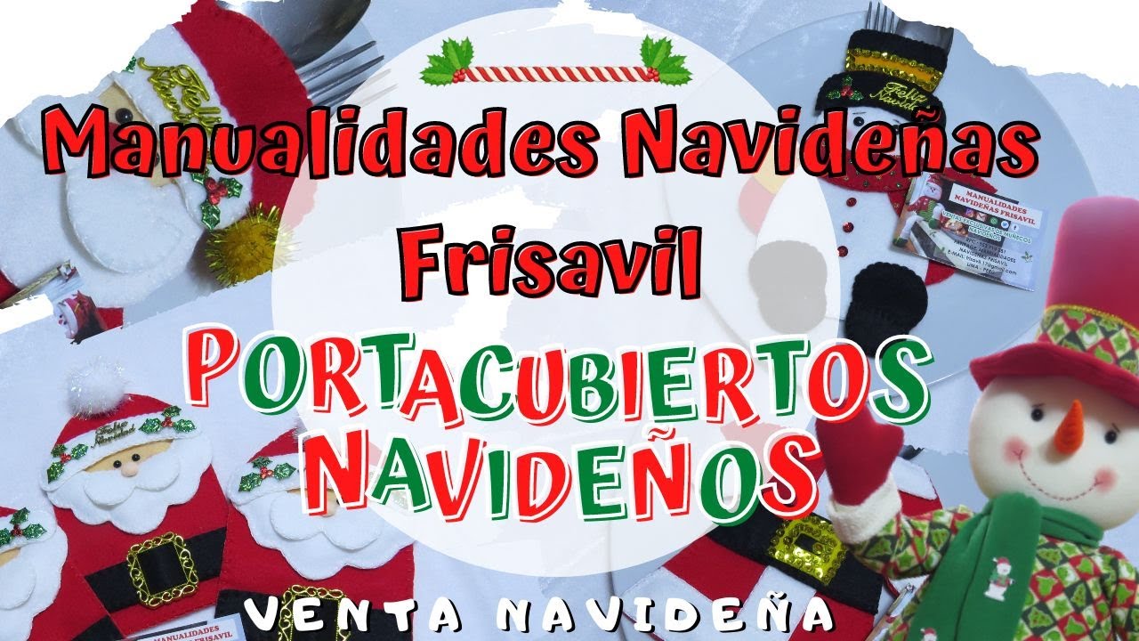 Portacubiertos Navideños variados modelos #navidad2023 #tips