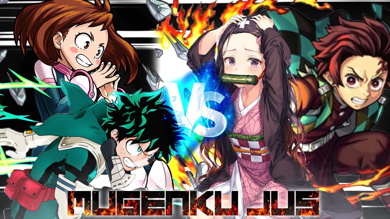 Deku & Uraraka vs Tanjiro & Nezuko [My Hero Academia vs Demon Slayer] ANIME MUGEN JUS Tag Team 2vs2