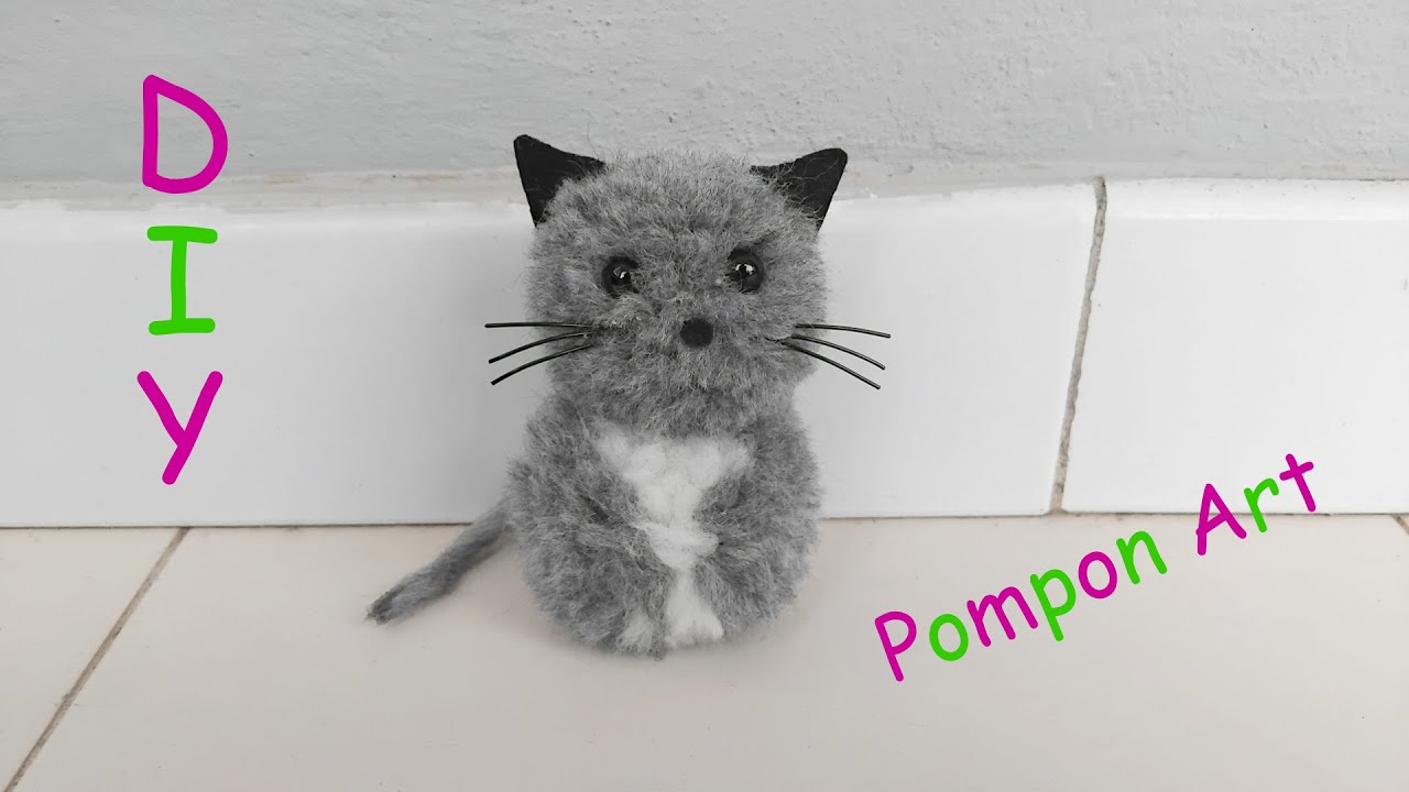 Gattino di lana fai da te con POMPON, è troppo adorabile! Semplice Tutorial per cuccioli perfetti