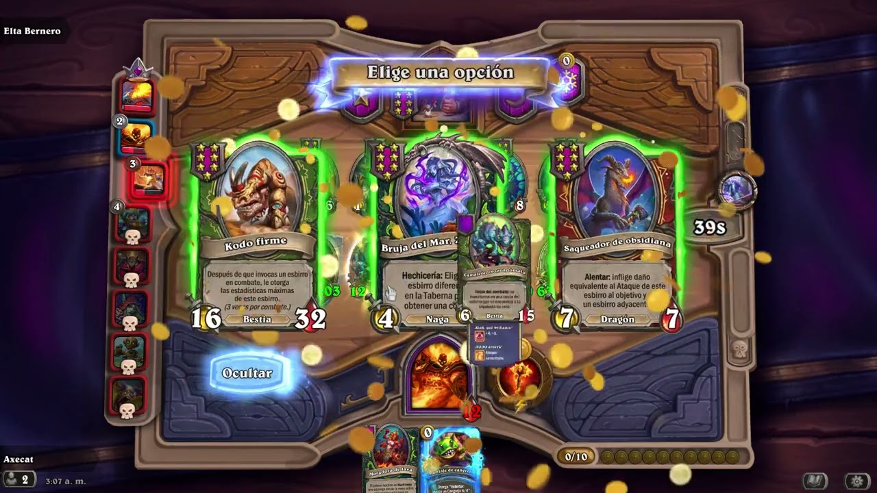 Composicion llenar la mesa practicamente perfecta :v - Hearthstone Campos de batalla