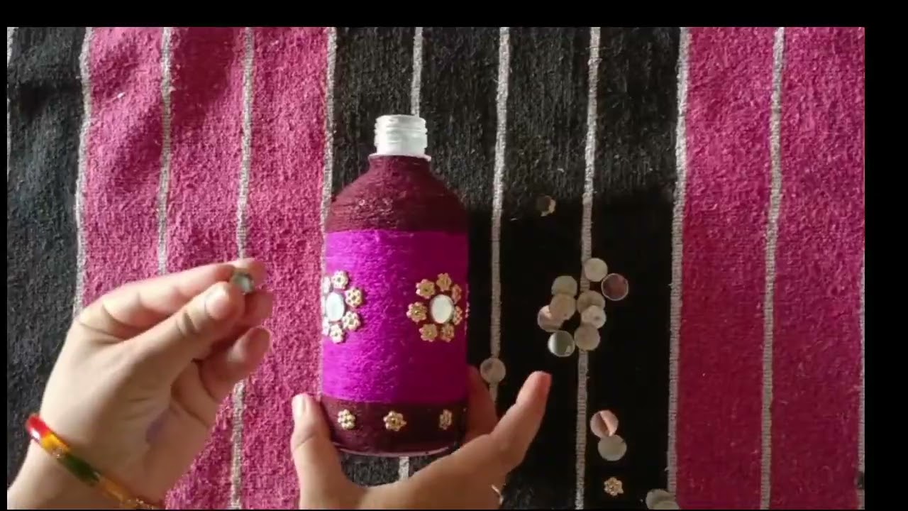 DIY vase from waste plastic bottle 