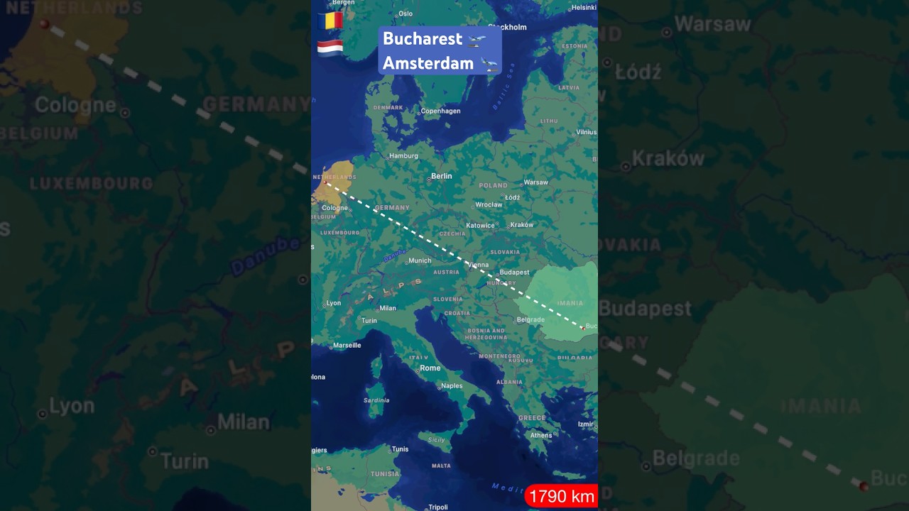 Flight from Bucharest(Romania) 🇷🇴 Amsterdam 🇳🇱 ✈️ by KLM airlines 