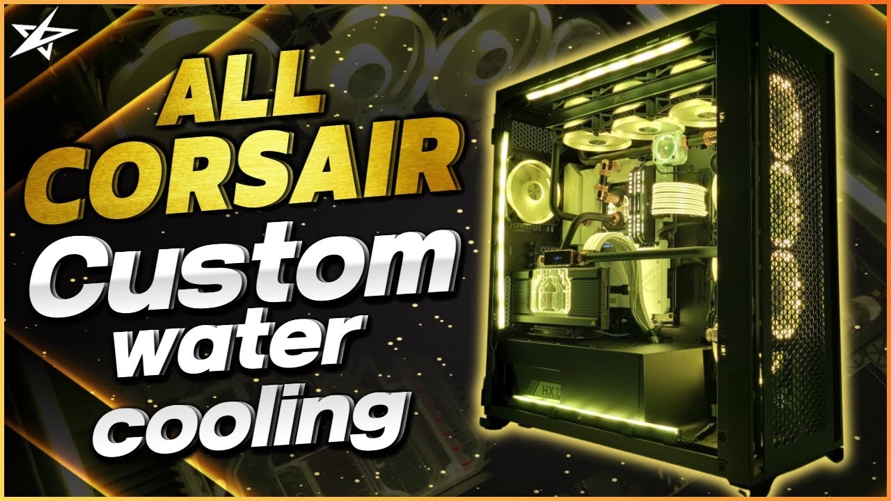 CORSAIR 7000D Gold & Black Custom Water Cooled PC