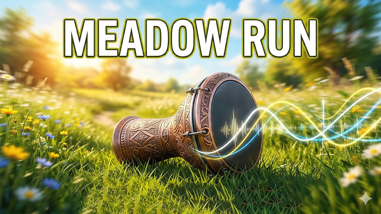 MEADOW RUN | Darbuka + Cajon | Wordless Vocalise | 130 BPM
