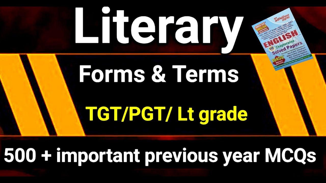 Literary Terms, Literary Terms & forms in English literature in Hindi //LITERARY DEVICE// TGT PGT