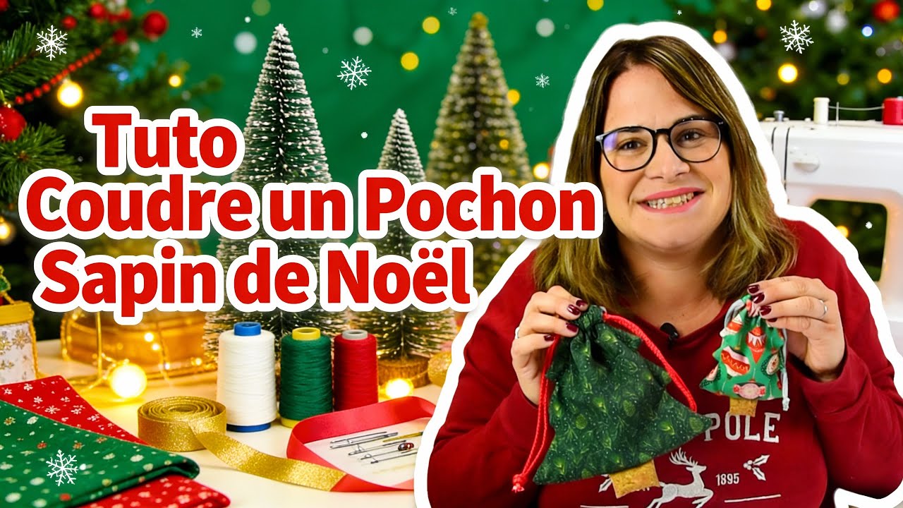 Tuto : Coudre un pochon en forme de Sapin pour Nöel ! / By PopO