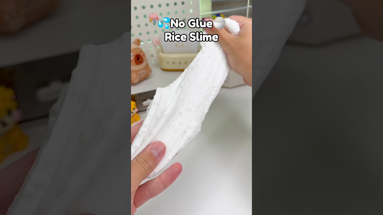 🍚DIY No Glue Rice Slime💦!? #diycrafts #cutecrafts #papercraft #diy #crafts
