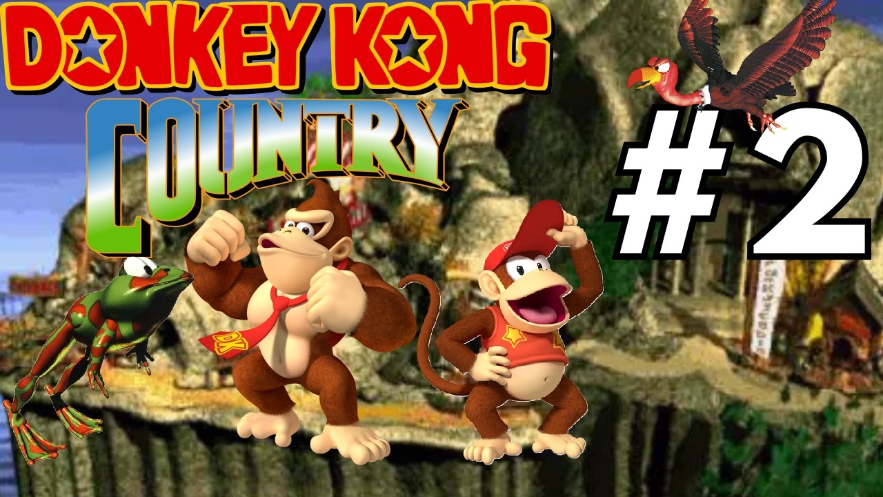 Donkey Kong Country #2 (101%) Fase do carrinho e o Templo