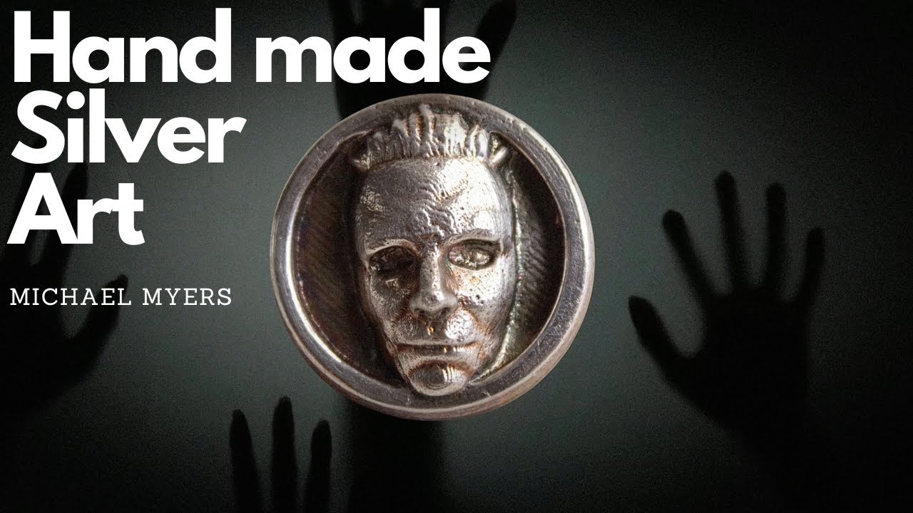 Hand poured silver Michael Myers coin round - Viewer request from 