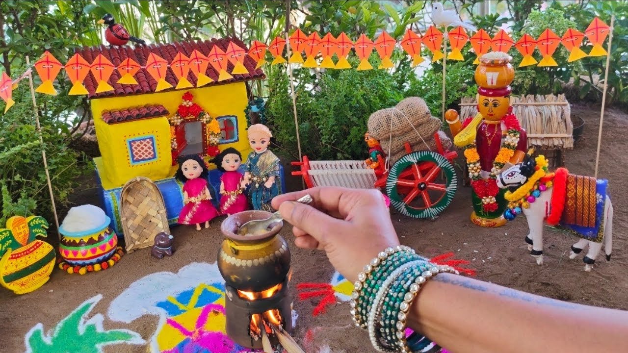 Miniature Sweet Pongal 🪔 Sankranthi Special Festival Cooking 🍚 The Miniature Village